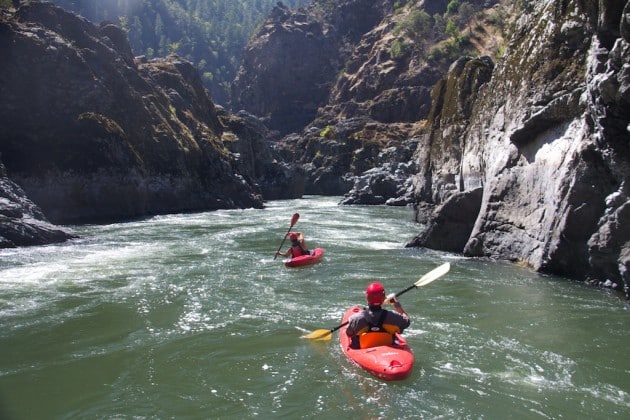 Kayaking the Wild section of the Rogue River Kayaking the Wild section of the Rogue River