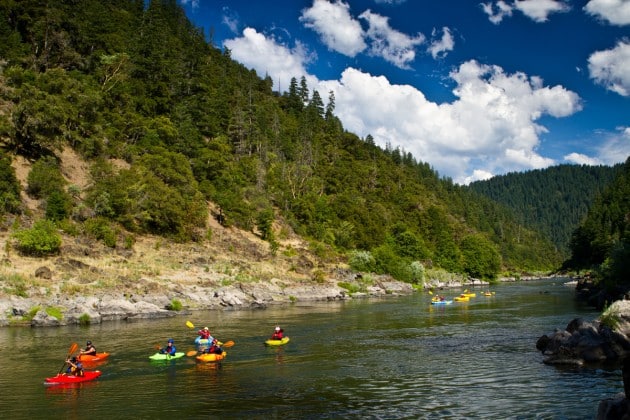 Kayaking on the Wild and Scenic section of the Rogue River Kayaking on the Wild and Scenic section of the Rogue River