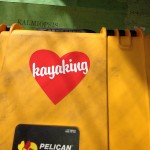 Heart Kayaking sticker on a Pelican Case