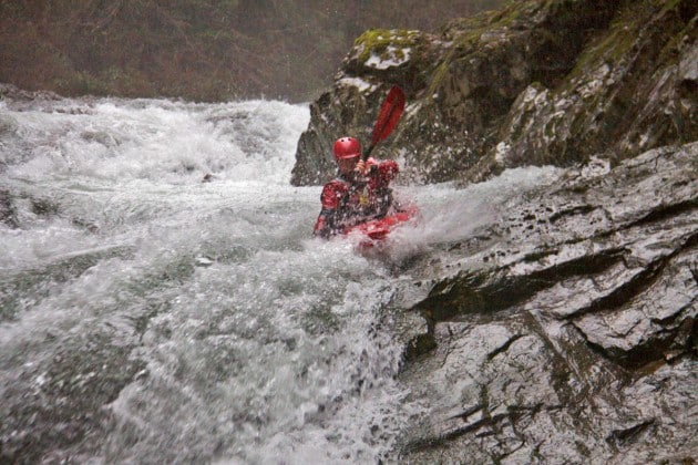 J.R. at the top of Teakettle Falls