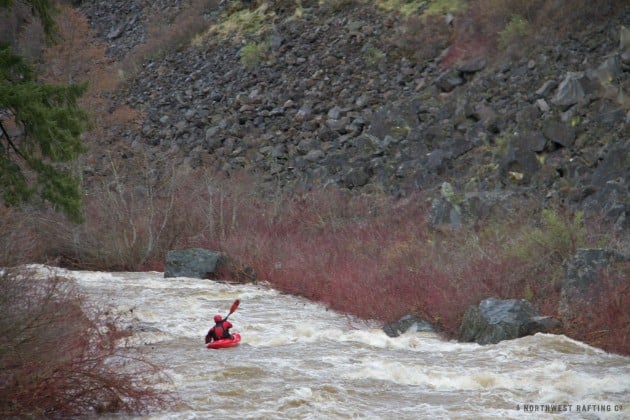 J.R. Chasing a Boat Downstream